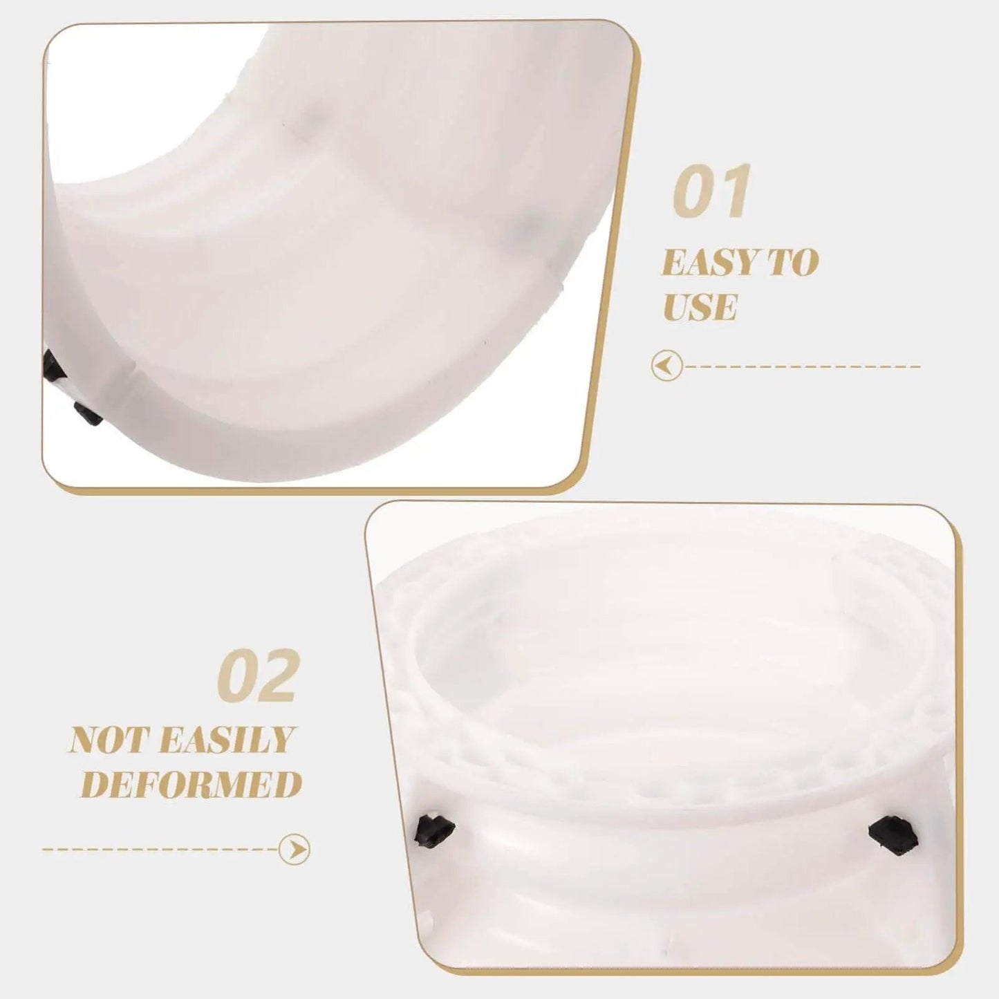 Close-up view of beige concrete planter mold for DIY pots and epic epoxy projects, showing its durable, easy-to-use plastic form.