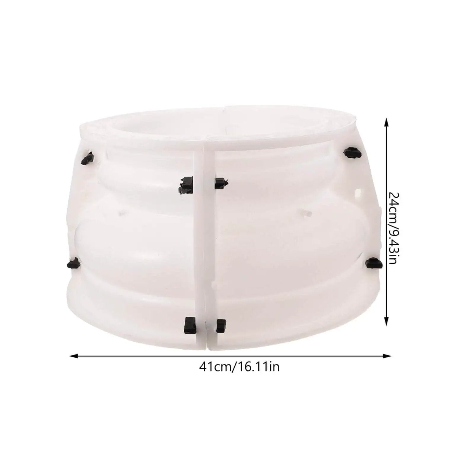 Beige Concrete Planter Mold For DIY Pots And Epic Epoxy Projects Large Urn Planter And Roman Column Base showing size dimensions