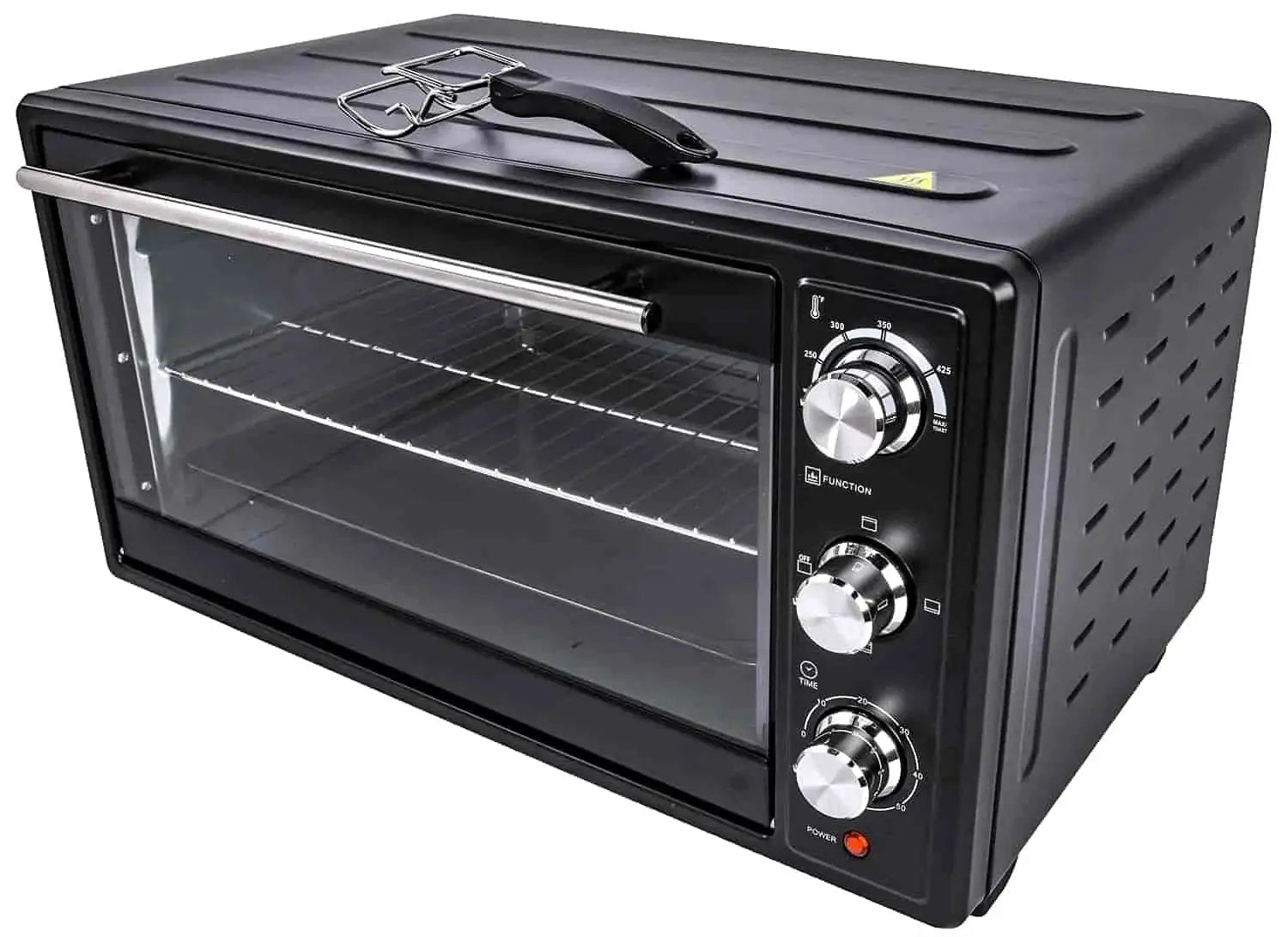 Bench Top Powder Coating Oven 1600 Watt 120 Volt With 450 Degree Capacity showing control dials and front view