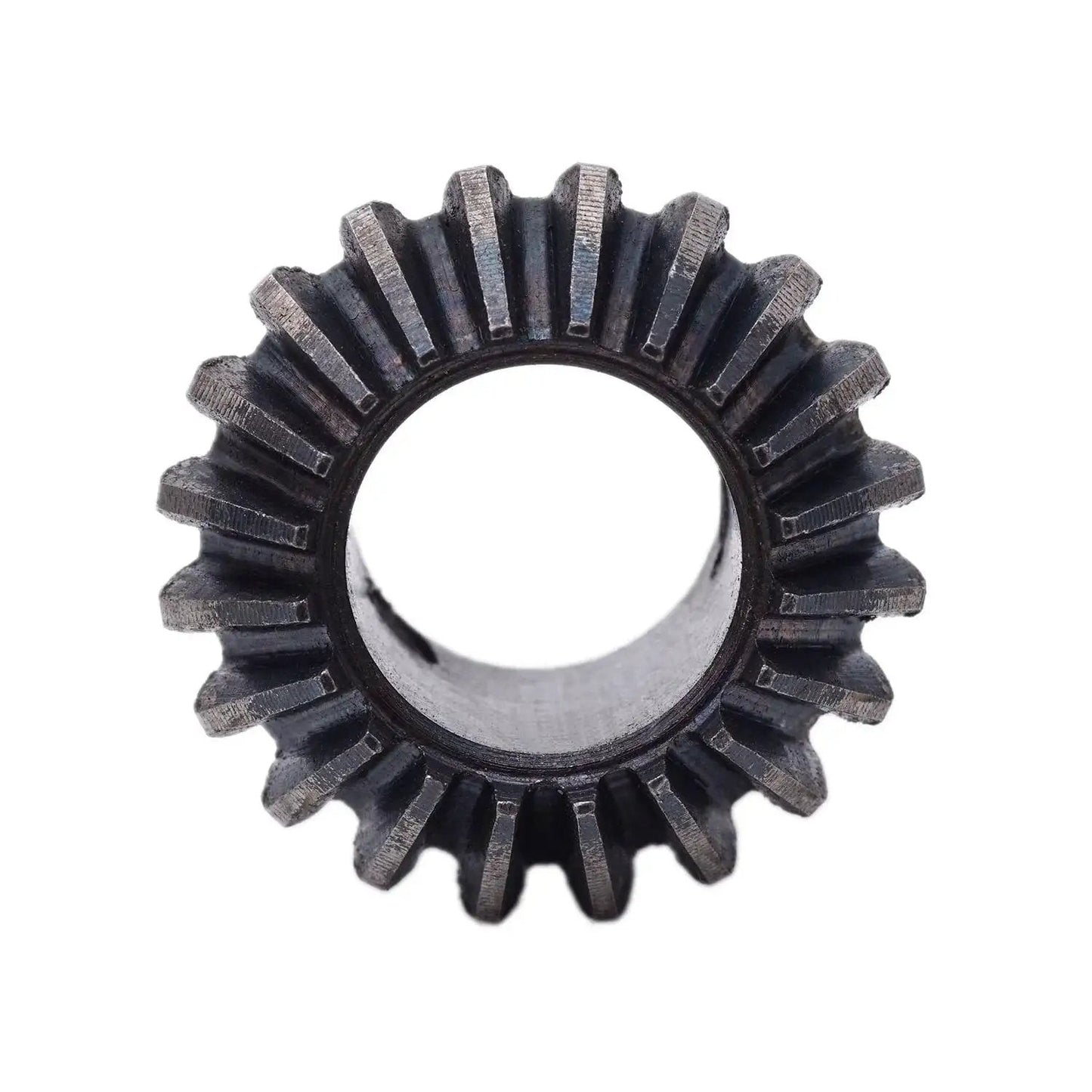 Front view of Two Piece Bevel Gear Set 1.5 Module Tapered Bevel Pinion Gears For Hardware And Machinery, 20 Tooth With 16mm Hole