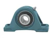 3.25 in Medium Set-screw Pillow Block Bearing, Single Unit, 3-1/4 in Housing Mounted Shaft Support with Locking Clamp for Conveyor