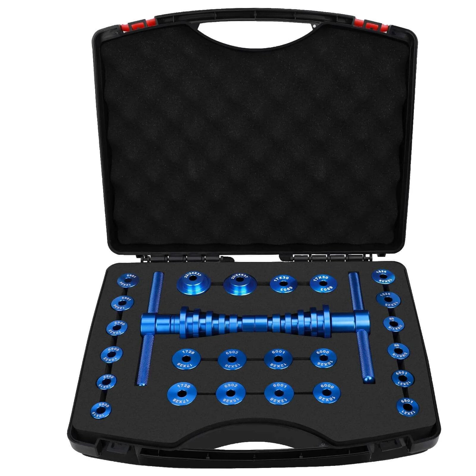 Bicycle Bearing Press Set, Bike Tools for Wheels/Hub BB Axis Installation Universal Repair Kit in black case