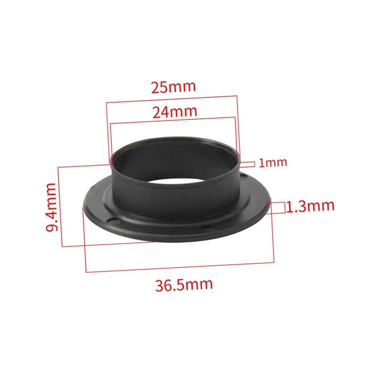 Two Pack Black Axle Protection Covers for Bike Bearings Dust Covers Easy to Install Fits Crankshaft Prevents Thread Damage, dimensions shown