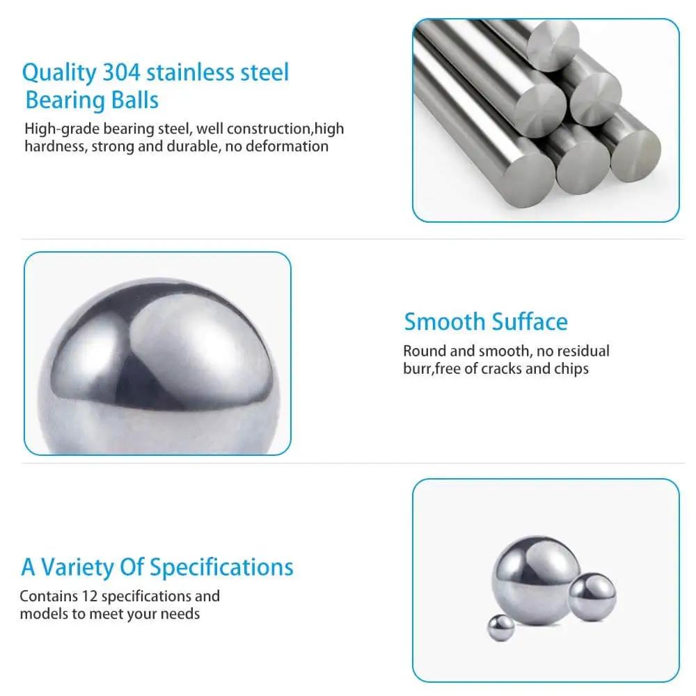 Bike Bearing Balls Kit 690 Piece Set With 15 Metric Sizes From 1mm To 10mm 304 Stainless Steel Precision Balls For Bicycle Bearings