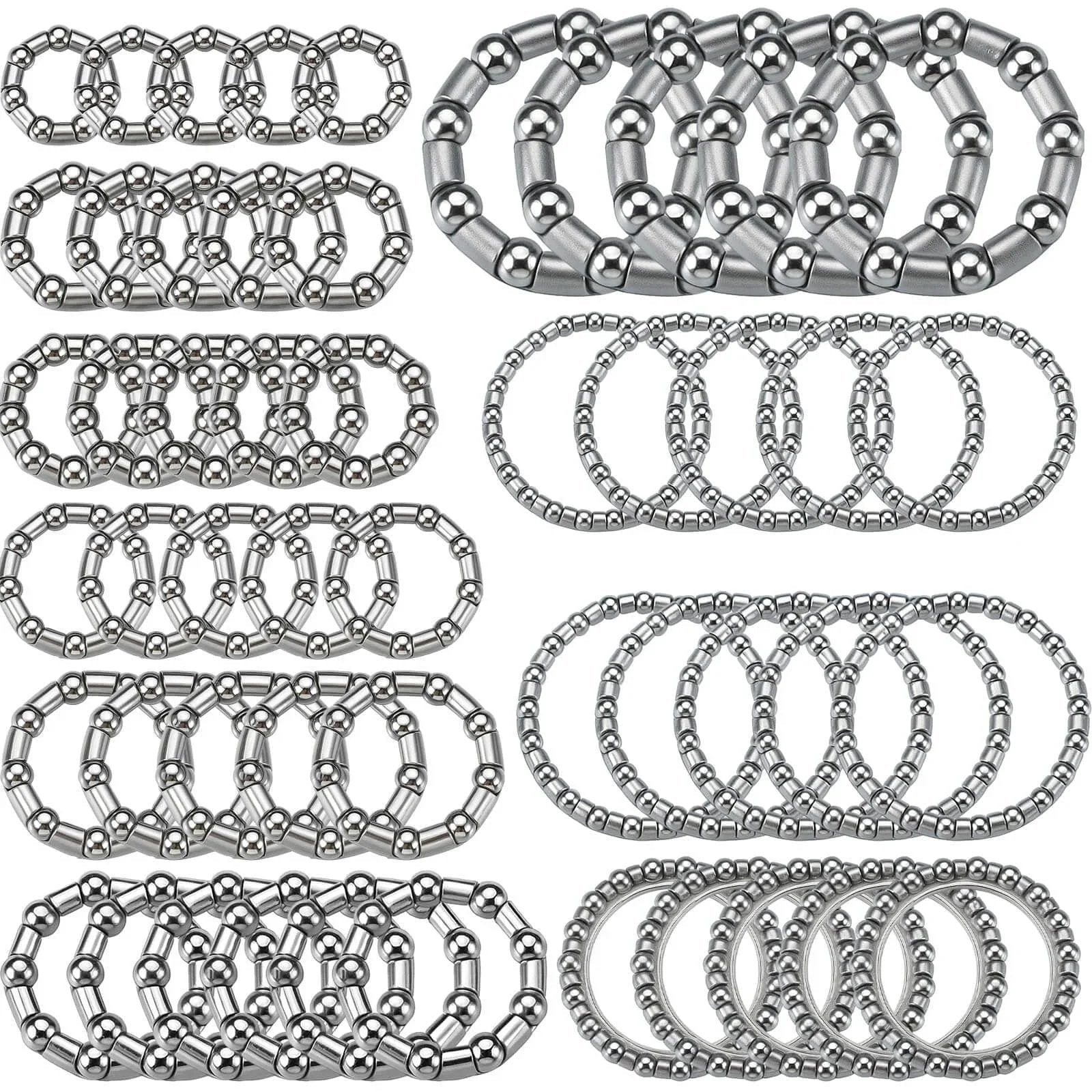 Image of Five Sets Bike Bearing Kit With Fifty Bearings In Ten Sizes From 4mm To 8mm for mountain and road bicycles displayed in protective case.