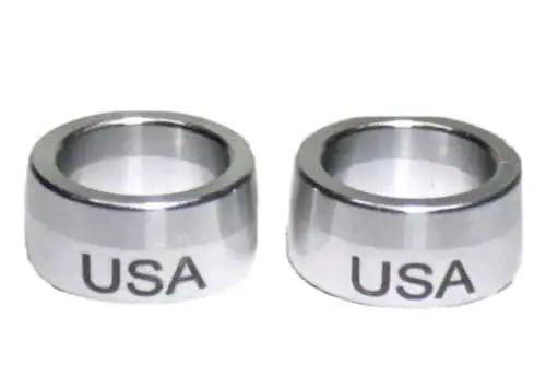 Premium Engraved 6061 Billet Intermediate Shaft Bushings for Dodge Ram 2003 to 2019, USA-marked aluminum pair
