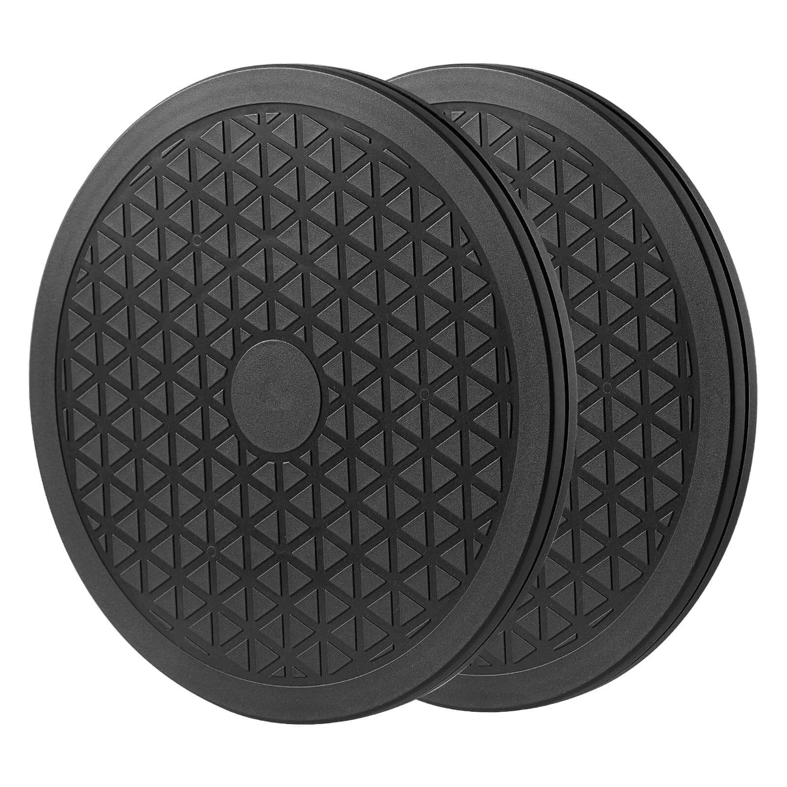 2 Pack 8 Inch Heavy Duty Lazy Susan Rotating Swivel Stands, Black Turntable Bases with Steel Ball Bearings, Smooth 360 Rotation, Non Skid Design for Plants, Crafts, Monitors and TVs