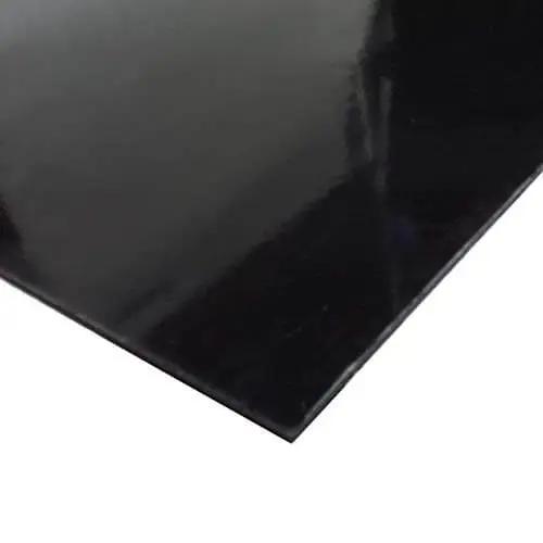 Close-up of ABS Black Plastic Sheet 12 By 18 By One Sixteenth Inch Haircell Front Pattern, Smooth Back, for automotive repairs and DIY projects.