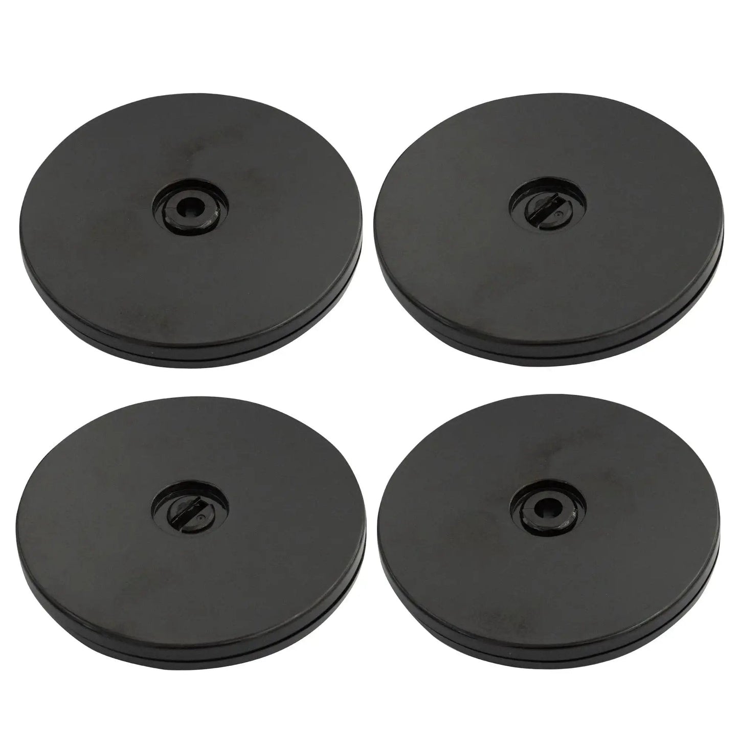 4 Inch Black Acrylic Lazy Susan Turntable Set 4 Pcs Round Swivel Plate Bearings for spice rack and kitchen organization