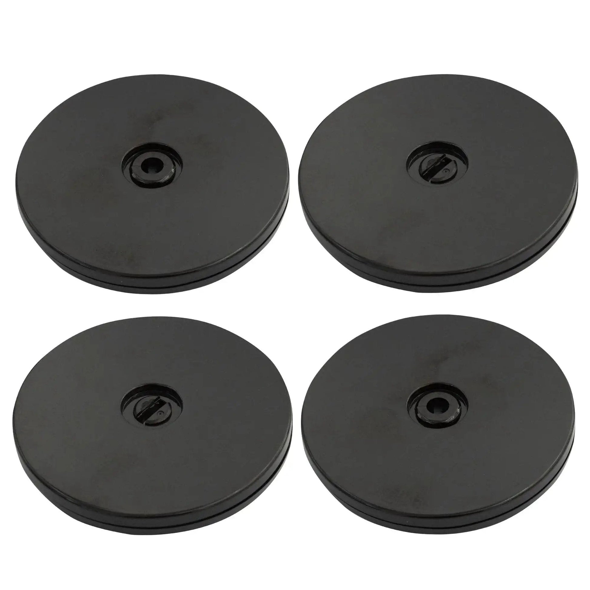 4 Inch Black Acrylic Lazy Susan Turntable Set 4 Pcs Round Swivel Plate Bearings for spice rack and kitchen organization
