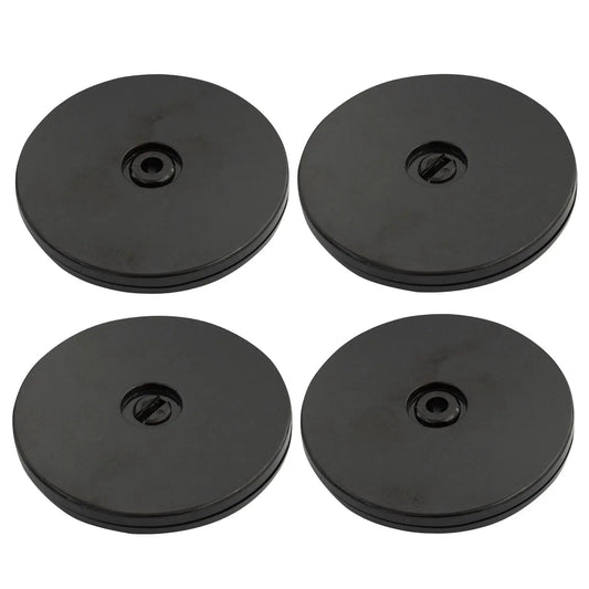 4 Inch Black Acrylic Lazy Susan Turntable Set 4 Pcs Round Swivel Plate Bearings for spice rack and kitchen organization