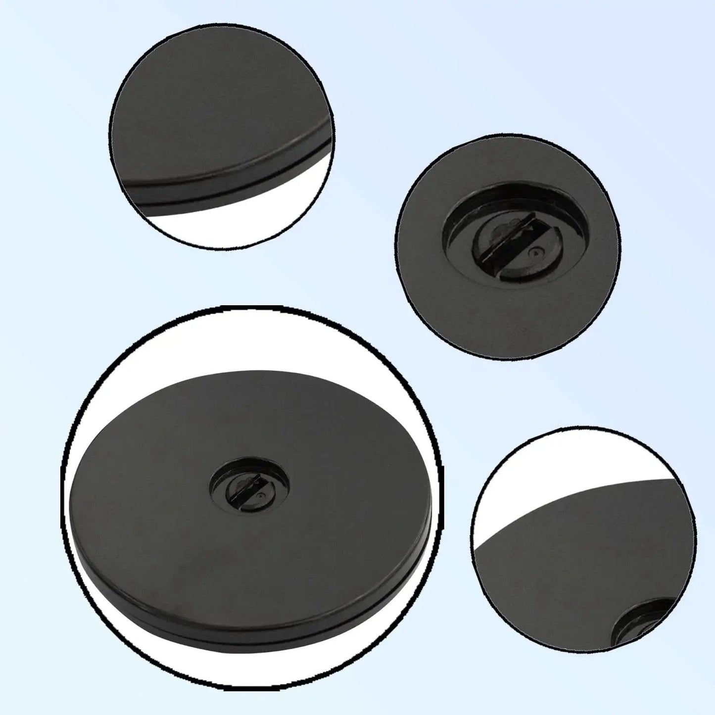 4 Inch Black Acrylic Lazy Susan Turntable Set 4 Pcs Round Swivel Plate Bearings for spice rack and pantry organization