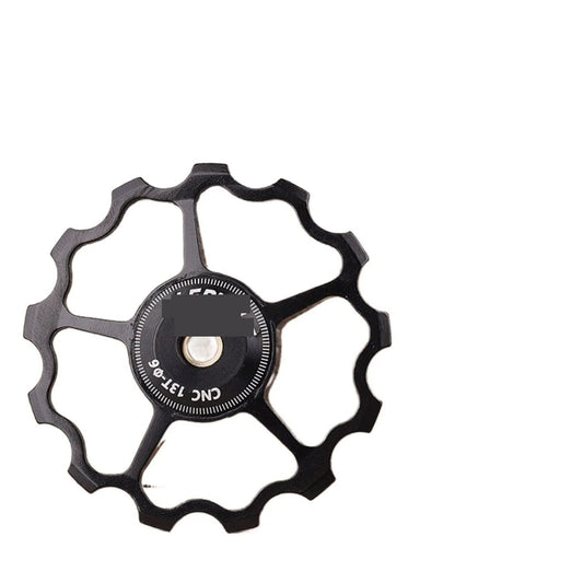 Pulley Bicycle Aluminum Alloy Pulley Rear Derailleur Bicycle Bearing Shift Lever Guide Wheel Suitable for Bicycle Accessories ( Color : Black 13T ) - front view