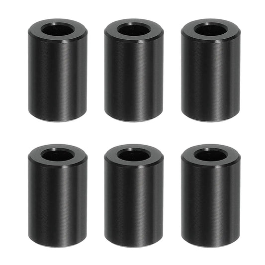 Six Piece Aluminum Spacers Set With Quarter Inch Inner Diameter And Half Inch Outer Diameter Three Quarter Inch Length Unthreaded Round Standoff Bushings For Quarter Inch Screws And Bolts Black Patikil