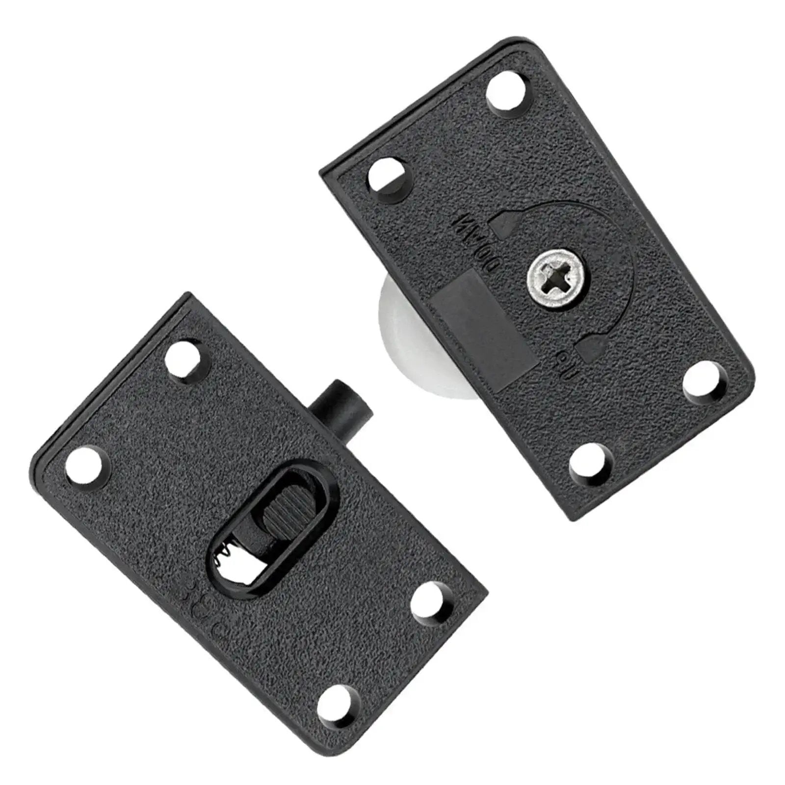 2 Pieces Black Sliding Cabinet Hardware Kit For Wardrobes And Closets Mute Door Pulley Wheels For Doors Drawers Windows And Closets Made From ABS Material For Durable Scratch Resistant And Smooth Sliding