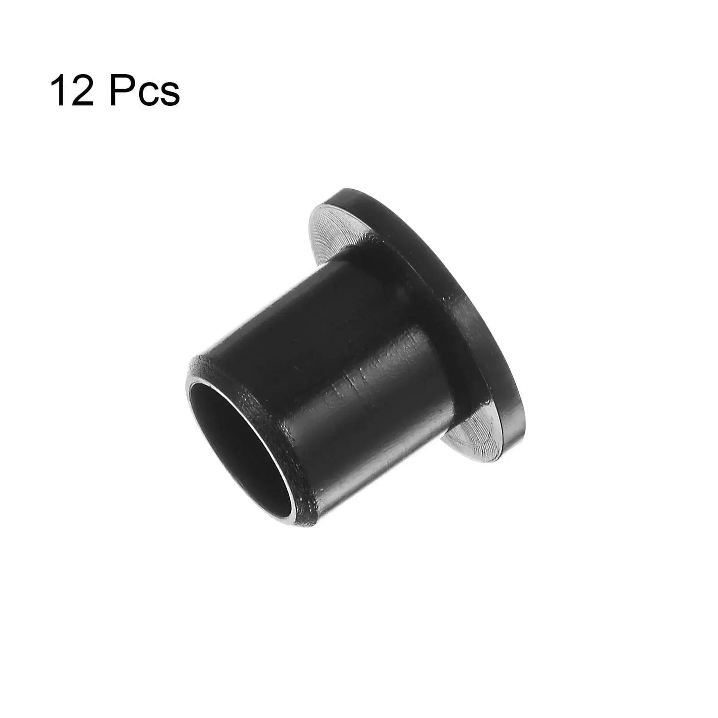 Single piece of 12 Pack Flanged Nylon Sleeve Bearings For Shafts With 8mm Bore 10.6mm Outer Diameter And 12mm Length