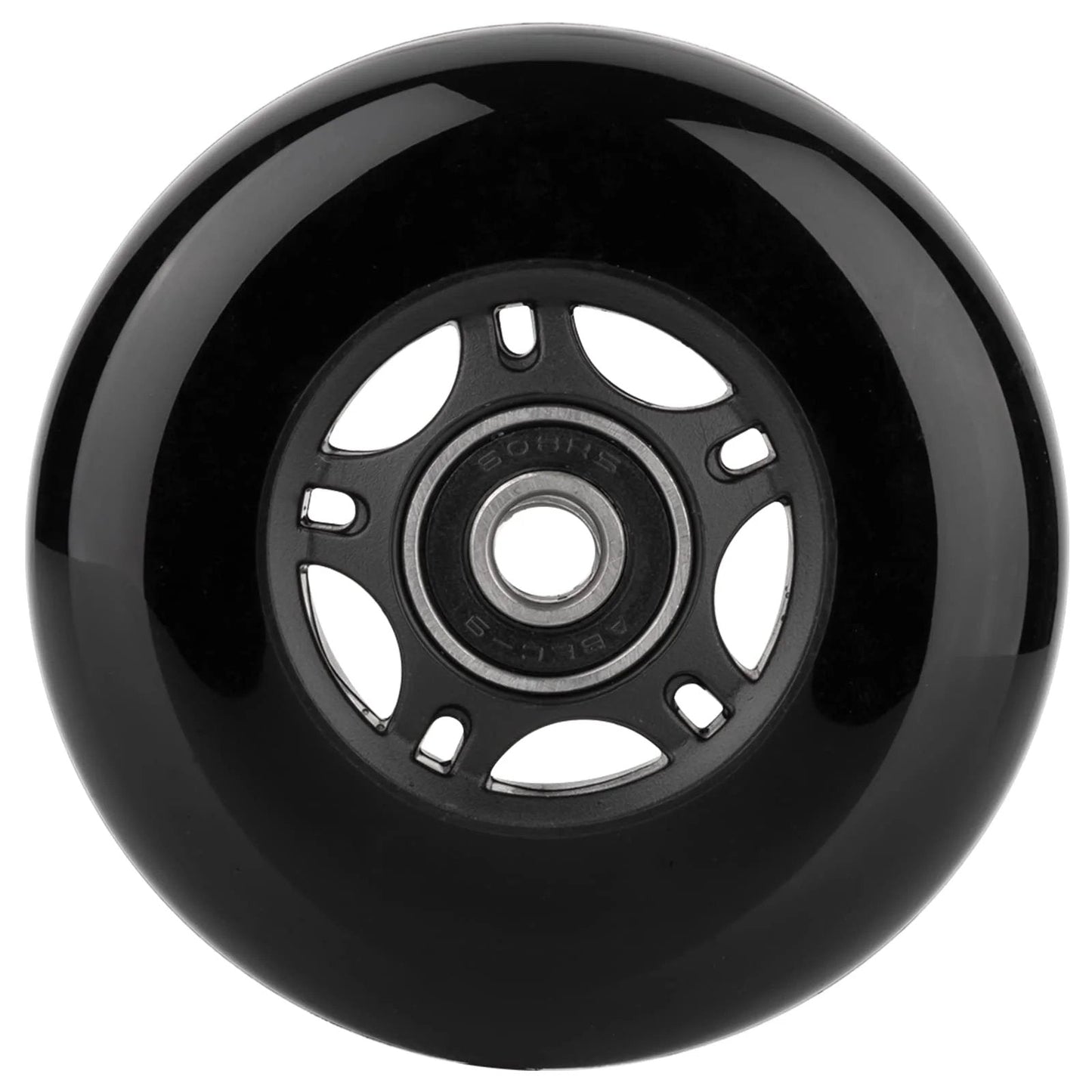 Black Inline Skate Wheels Outdoor & Indoor Blade Roller Skate Wheels 85a Roller Hockey Wheels w/Bearings ABEC-9 for Scooter, 80mm