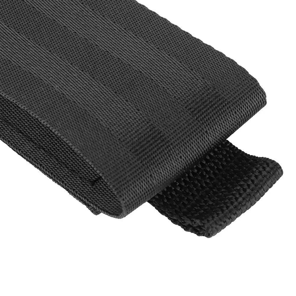 Close-up of black nylon strap from Six Pack Extension Cord Holders Organizer And Hose Storage Straps Hangers For Indoor And Outdoor Use