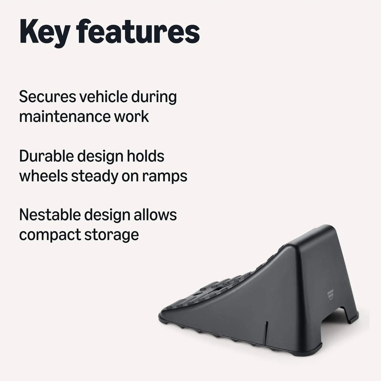 Garage Ready Automotive Wheel Chocks 2 Pack For Secure Vehicle Parking In Home Garages Heavy Duty Black Wheel Stabilizers