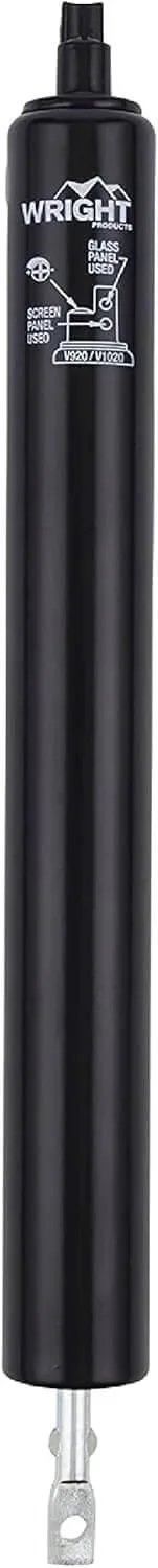 Standard Duty Pneumatic Screen and Storm Door Closer, Black - black metal cylinder with branding and adjustable end-screw