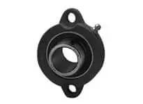 3/4 in (19.05 mm) Narrow Set Screw 2-Bolt Flange Ball Bearing, Polymer Black Housing, Contact Seal, Relubrication Fitting View