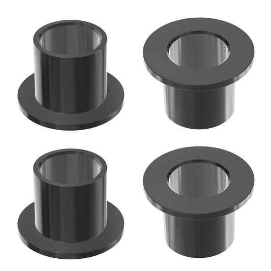 4 Pcs Pom Flanged Sleeve Bearings 8mm ID 10mm OD 10mm Length Flange Diameter 15mm Oilless Black POM Self Lubricating