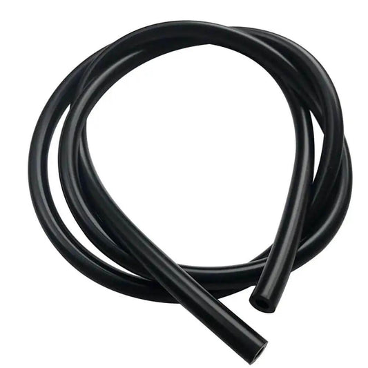 Coiled Food Grade High Temperature Silicone Vacuum Tubing 6mm ID 12mm OD 3mm Wall 15ft Length Black Flexible Hose