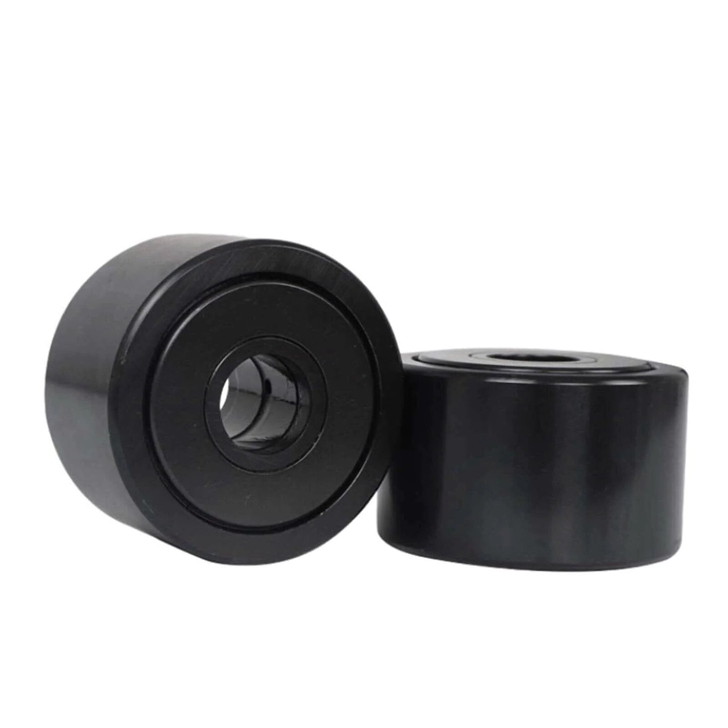 Two black 1PCS CYR1 1/4 S 3/8 S YCRS-20 cam follower bearings with 9.525 mm inner diameter, shown side-by-side on a white background.