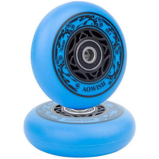 76mm 90A Ripsurf Wheels With ABEC9 Bearings For RipStik DLX Caster Board Deluxe Junior Skateboard Two Wheel Pivoting Wheels
