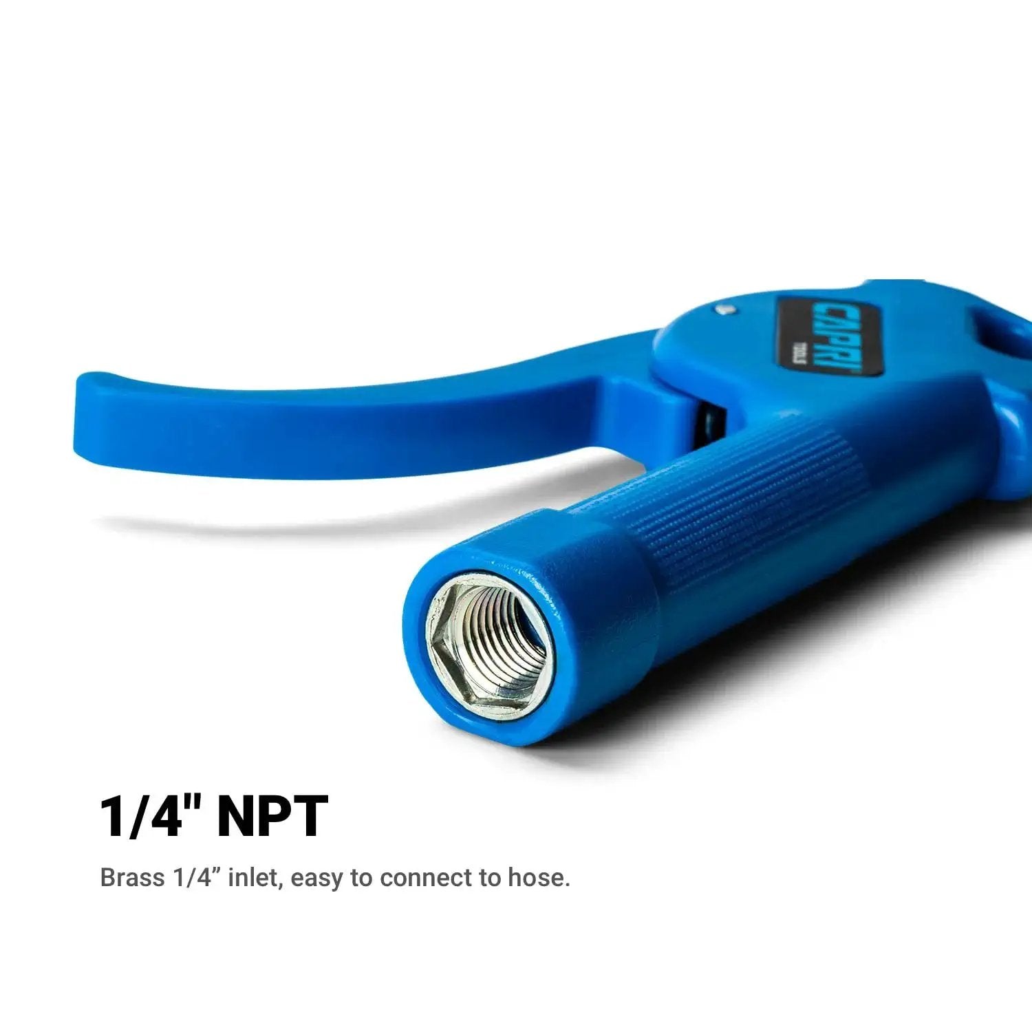 Air Blow Gun Kit With 5 Inch And 12 Inch Guns Rubber Tips Ergonomic Grip And Easy Use Lever NPT One Quarter Inch Thread
