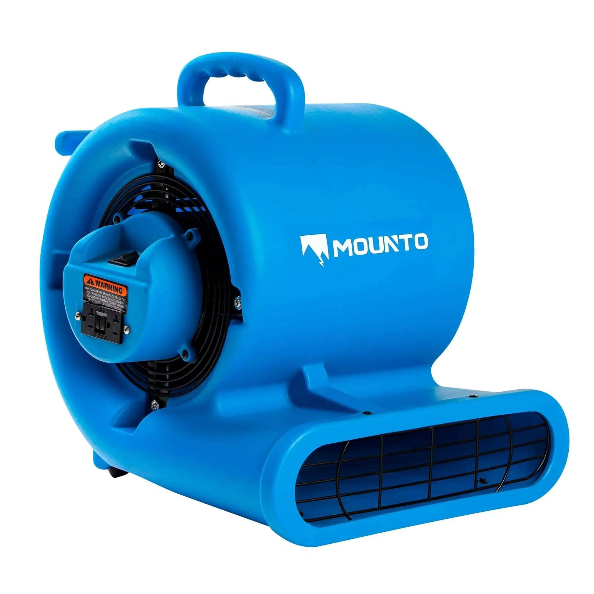 Powerful One Third HP Air Mover Blower With 2000 CFM For Floors And Carpets 3 Speed Dual GFCI Outlets 25 Feet Cord