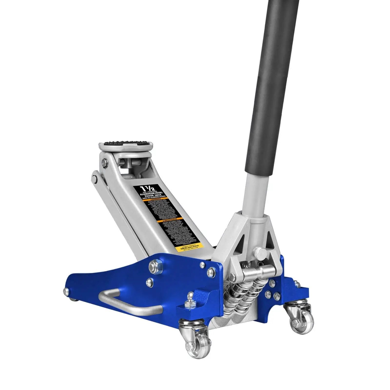 Low Profile 1.5 Ton Aluminum And Steel Floor Jack With Dual Piston Quick Lift Pump For Cars Lightweight Blue Racing Hydraulic Floor Jack With Side Handle By Big Red