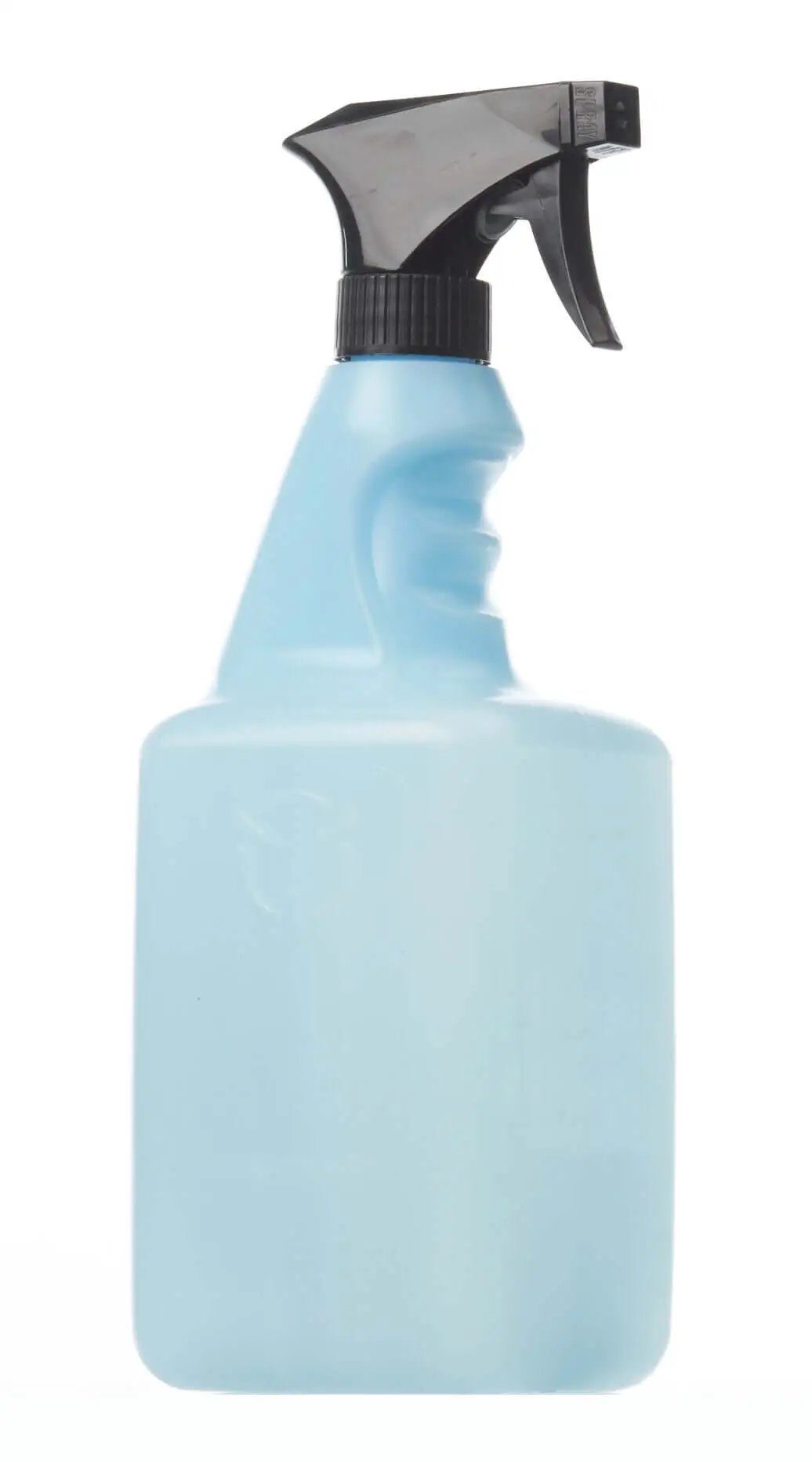 Pro Grade ESD Safe Workstation Cleaner With Antistatic Spray Bottle For Cleanrooms And Static Sensitive Surfaces, blue bottle front view.
