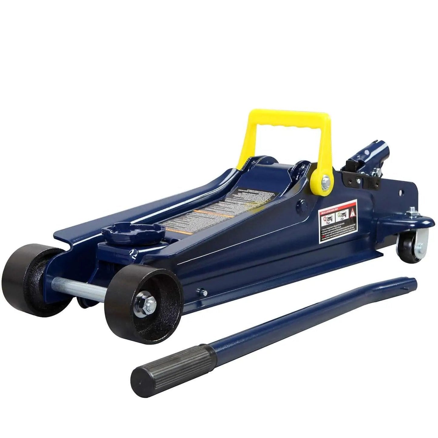 Heavy Duty Two And A Half Ton Low Profile Hydraulic Trolley Floor Jack With Quick Lift Pump And Safety Bypass in blue finish