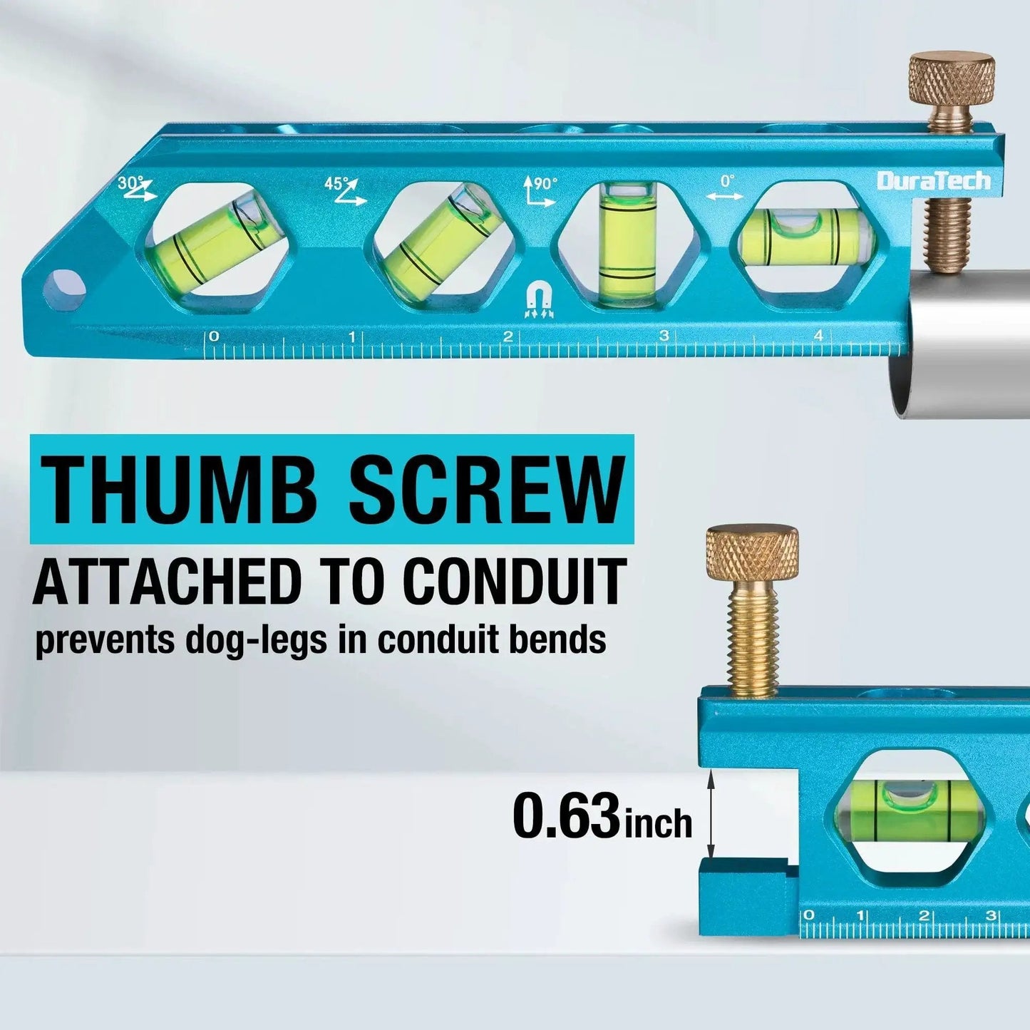 Three Piece Magnetic Level Tool Set With 2.5 Inch, 6.25 Inch And 8 Inch Levels, High Visibility Vials, V Groove Base For Round Stock