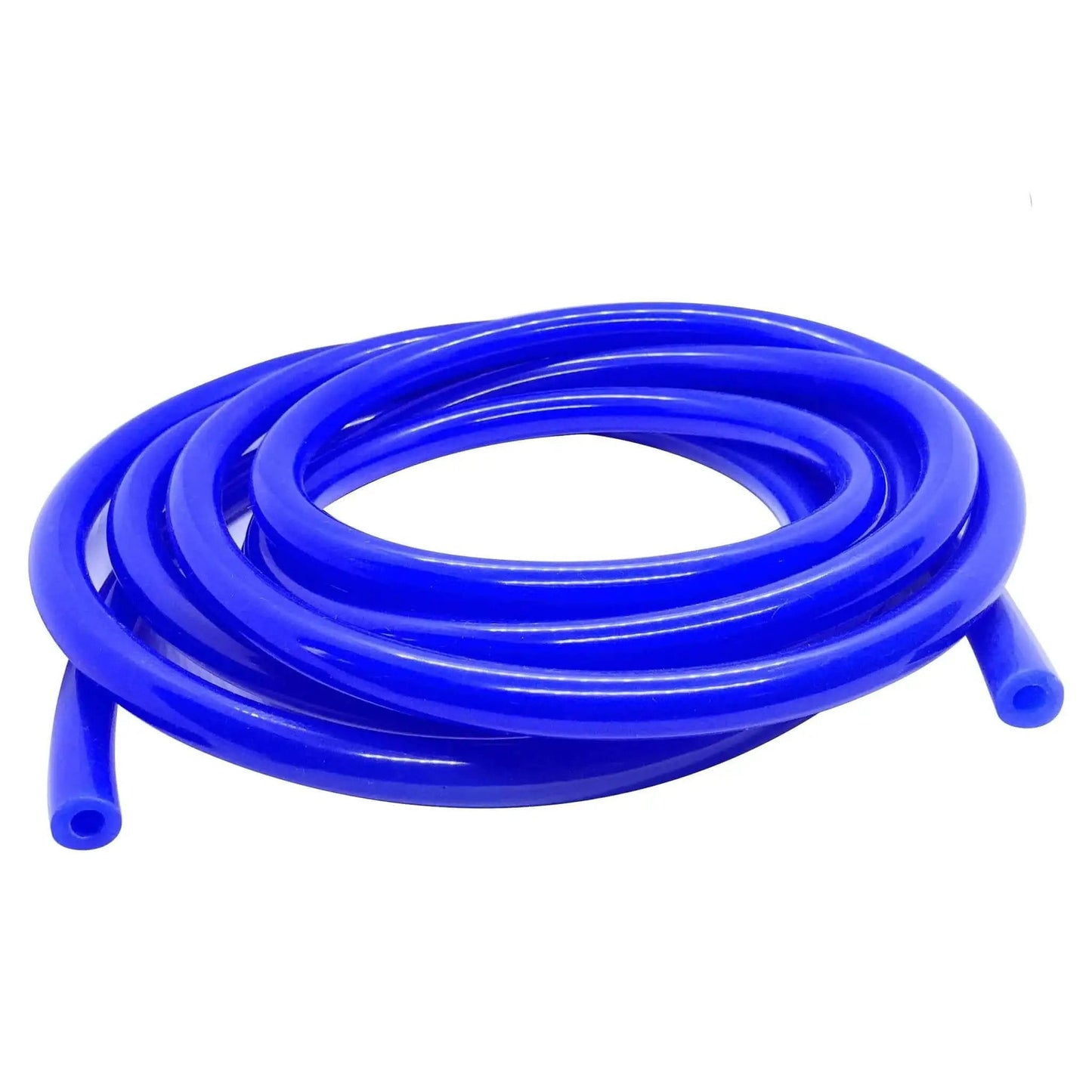 Coiled blue Silicone Vacuum Hose 4mm Inner Diameter 15 Feet Long High Temperature Up To 260 C 500 F And 60 PSI Maximum Pressure For General Air And Water Transfer.