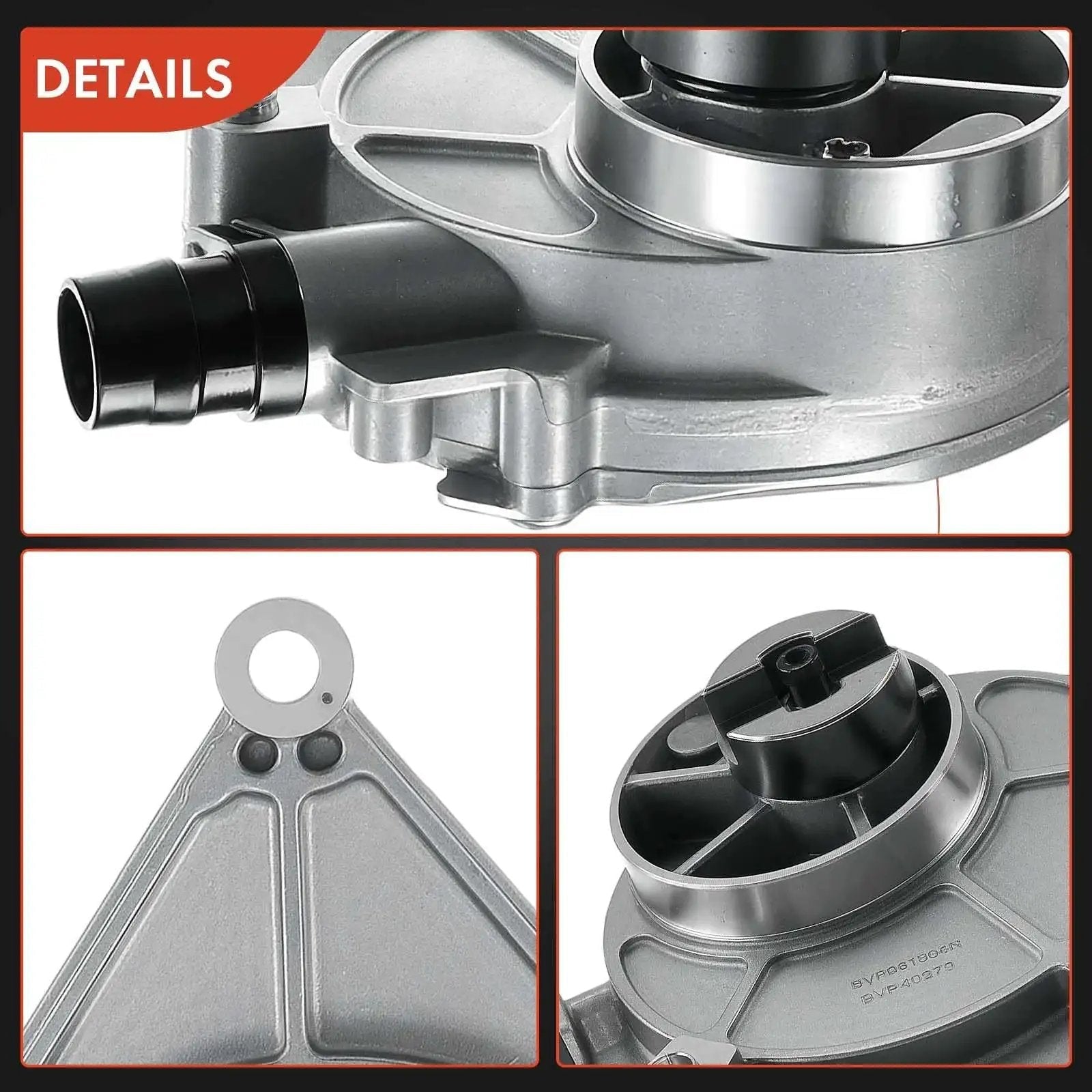Close-up views of Brake Vacuum Pump For BMW Replacement Part A Premium Fits 125i 2011 2013 320i 2012 2015 328i XDrive 2011 2017