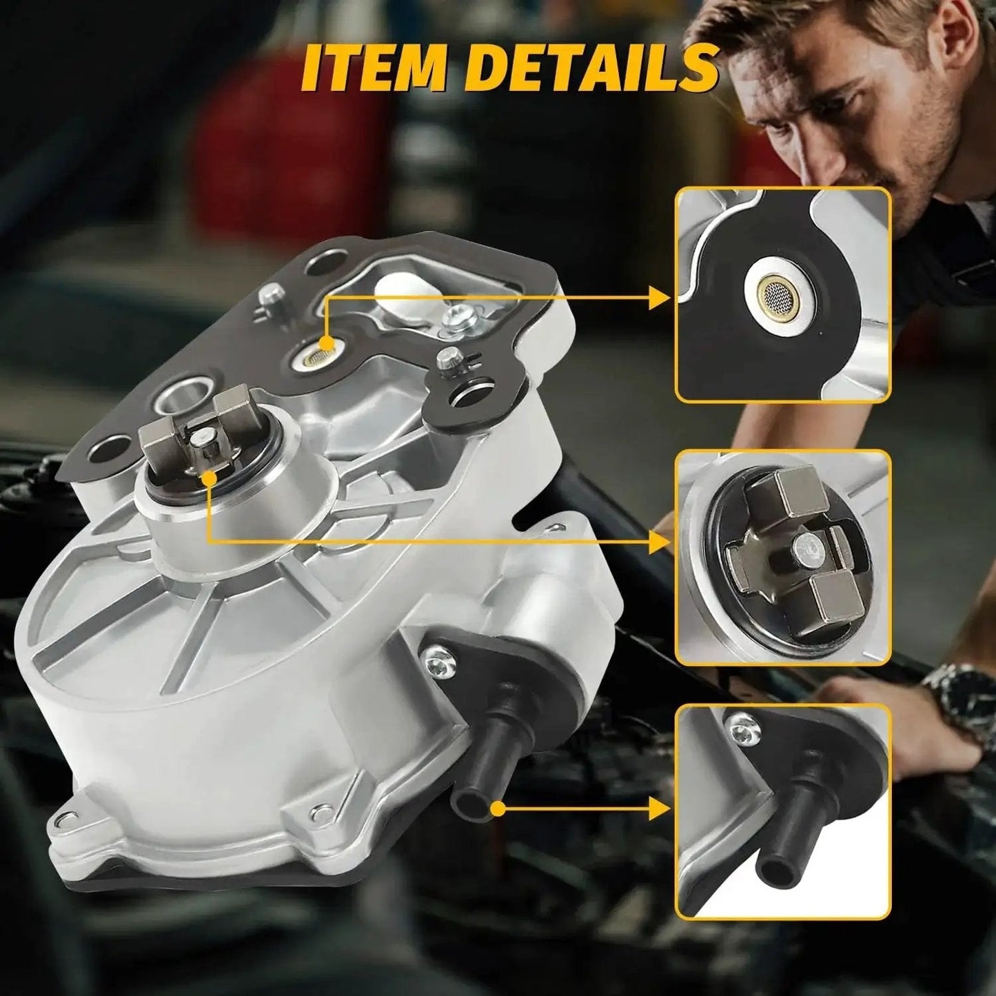 Premium Brake Vacuum Pump Replacement For GM Vehicles Cruze Malibu Spark Buick Encore Equinox GMC Terrain 1.4L 1.5L detail view
