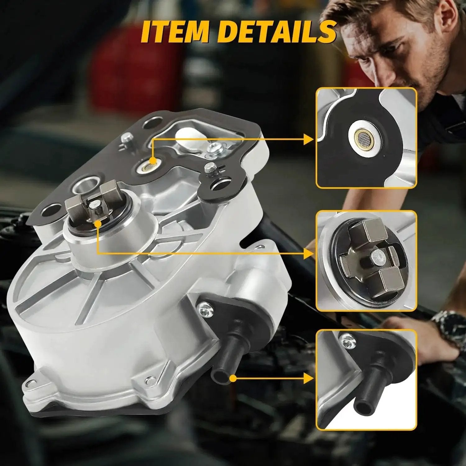 Premium Brake Vacuum Pump Replacement For GM Vehicles Cruze Malibu Spark Buick Encore Equinox GMC Terrain 1.4L 1.5L detail view