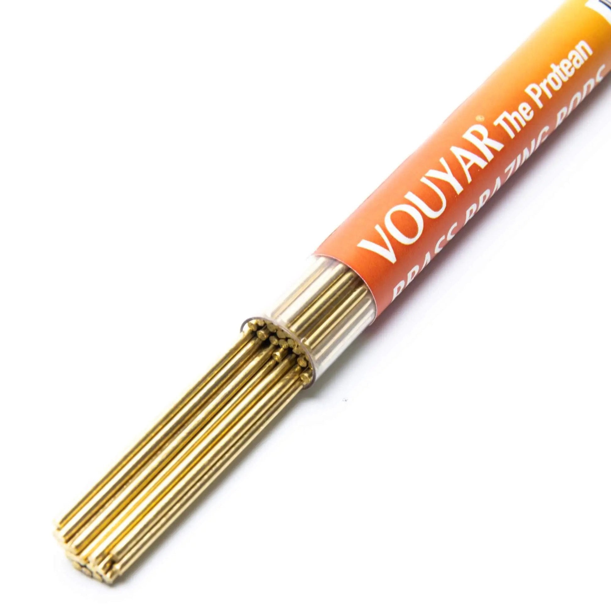 Brass Brazing Rods 40 Piece Pack for Easy Flow Welding, 1 Sixteenth Inch Diameter, Copper Zinc Tin Silicon Alloy close-up
