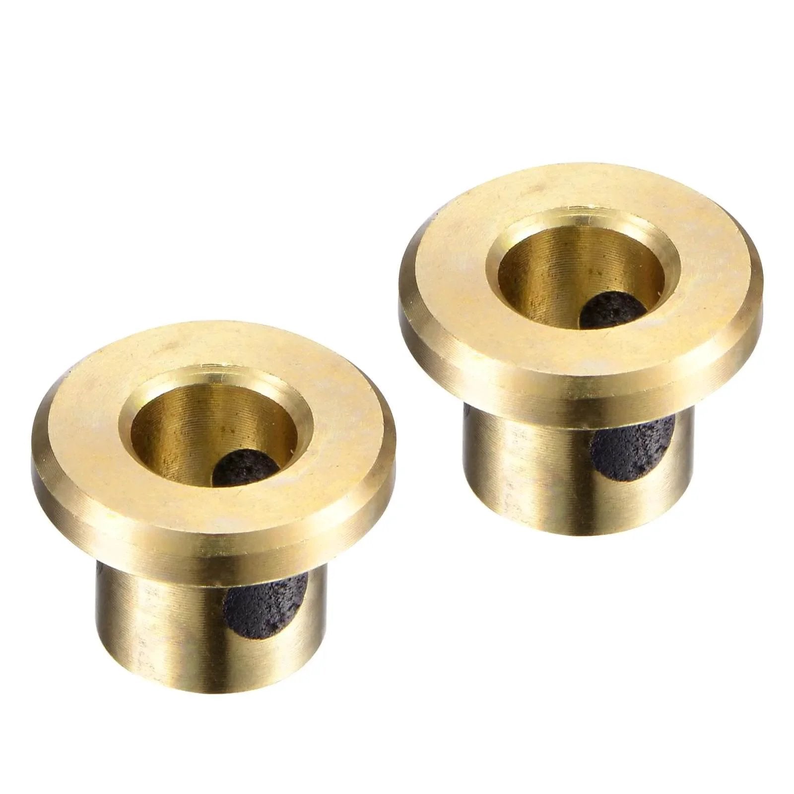 Two Pieces Flange Sleeve Bearing Set For Machine Tools Self Lubricating Brass Bushings Oilless Wrapped 5mm Bore