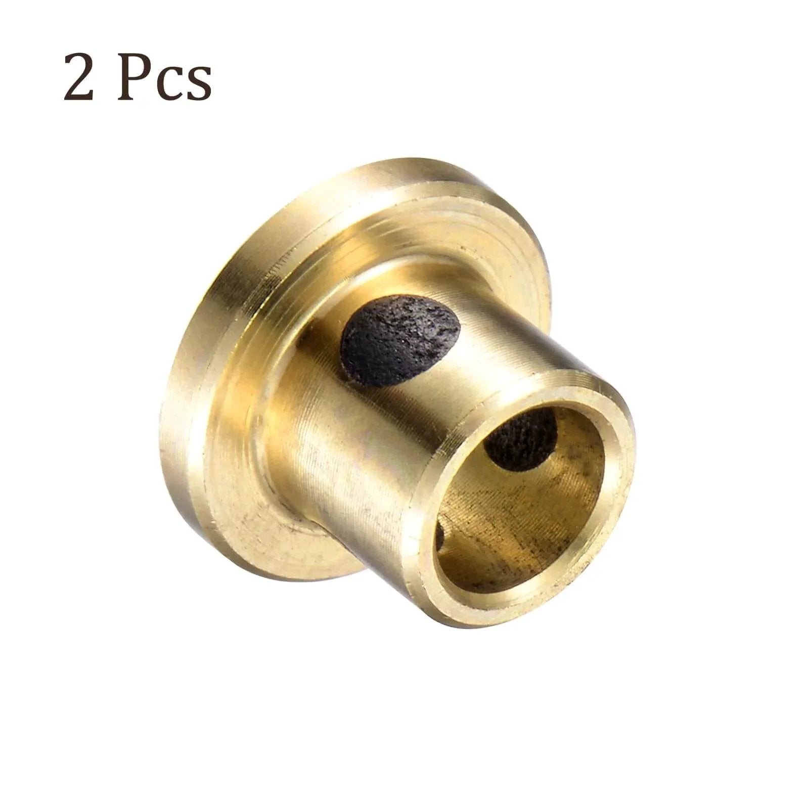 Two Pieces Flange Sleeve Bearing Set For Machine Tools Self Lubricating Brass Bushings Oilless Wrapped 5mm Bore