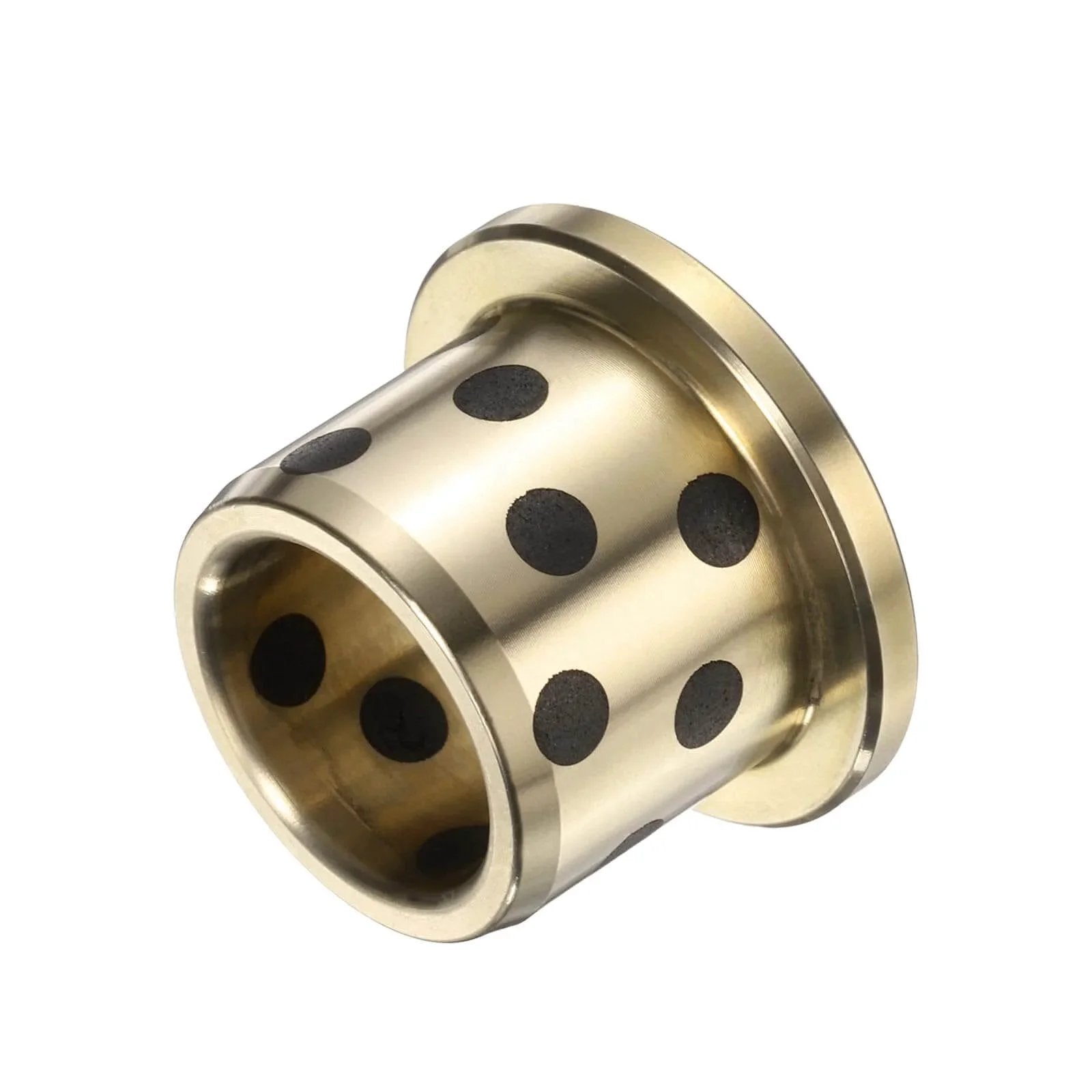 4 Pieces Flange Sleeve Bearings 16mm Bore 22mm Outer Diameter 20mm Length Self Lubricating Brass Graphite Oilless Bushings
