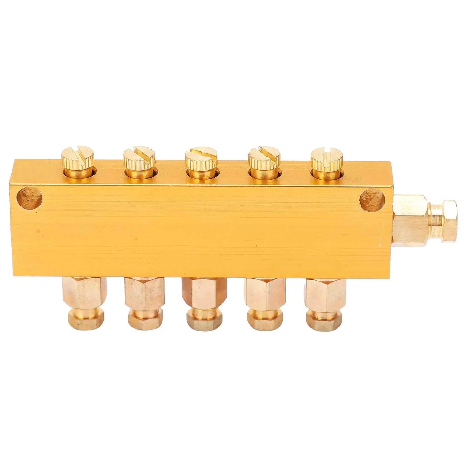 Oil Distributor Adjustable Brass Lubrication System Piston Separator Valve for CNC Machining Centers with five outlets