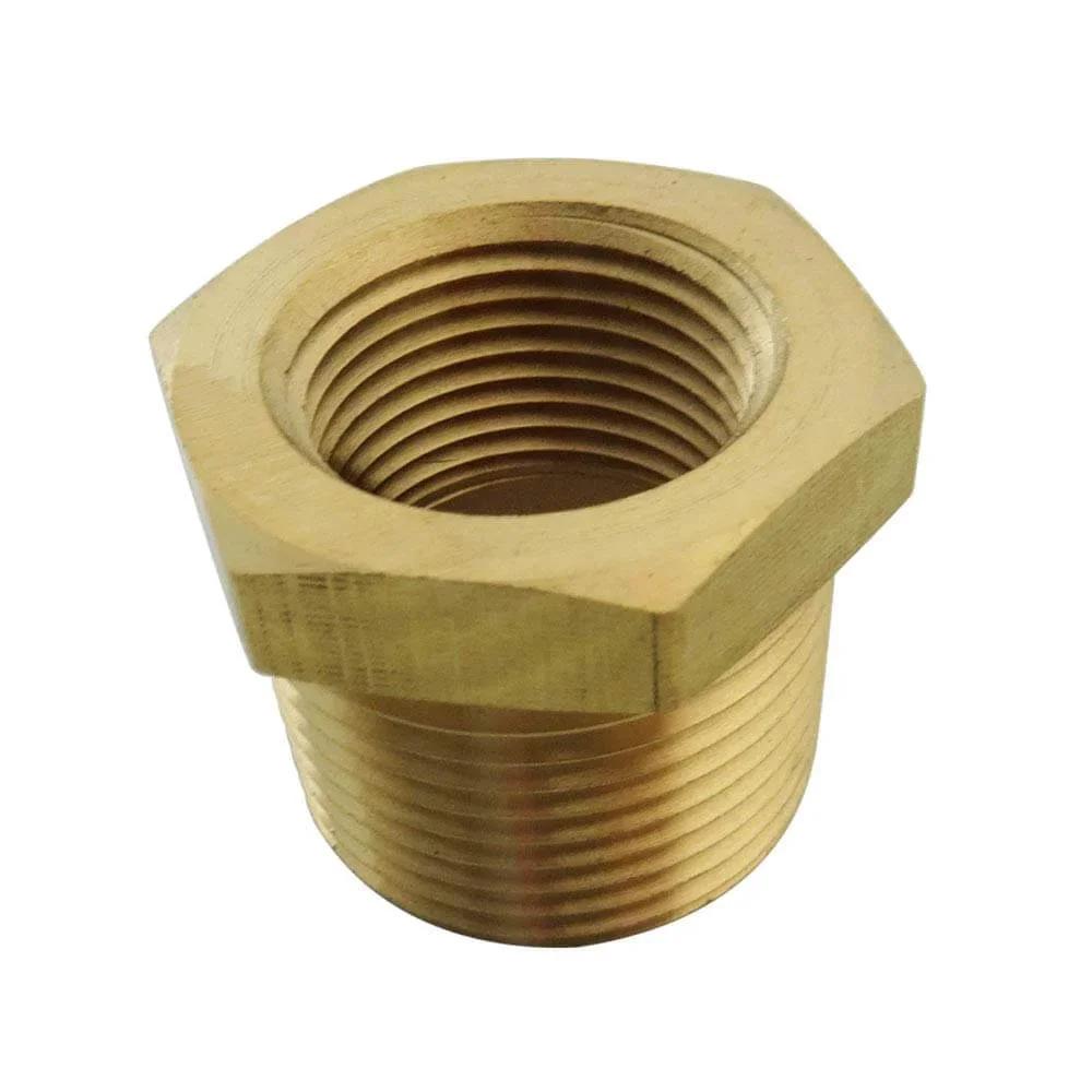 One Half NPT Male To One Quarter NPT Female Brass Bushing Reducer Pipe Fitting 5 Pack For Connecting Different Thread Sizes In LP Gas