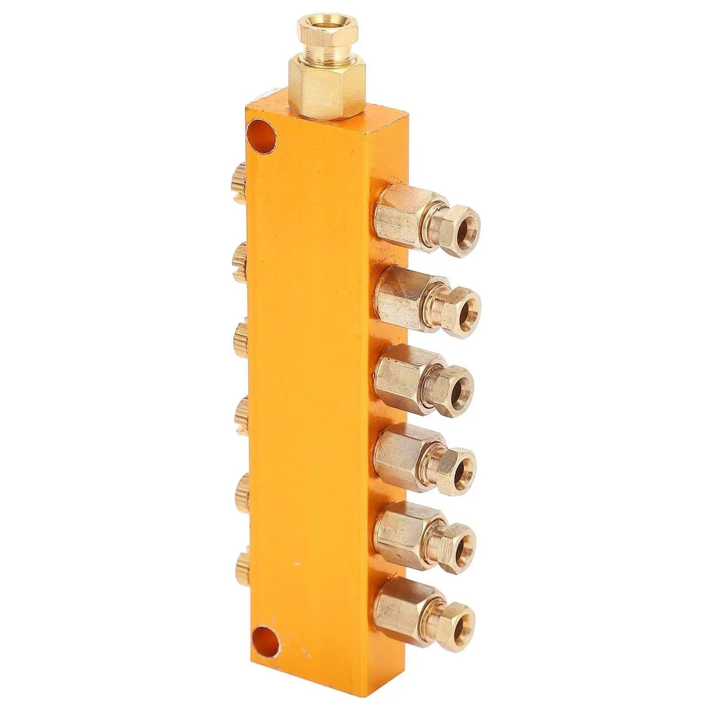 Adjustable Brass Oil Distributor With Piston Separator Divider Valve For CNC Machining Centers and Industrial Machinery Six Outlet