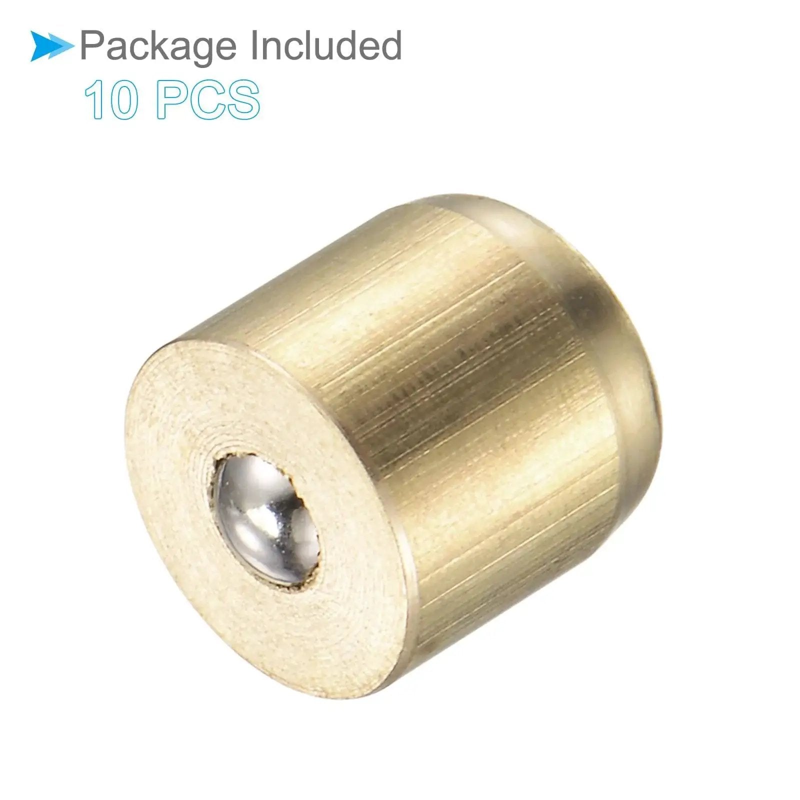 Brass Push Button Oil Cup With 8x8mm Male Thread Brass Ball Oiler Nipple, set of 10, shown from side view with durable cap design.
