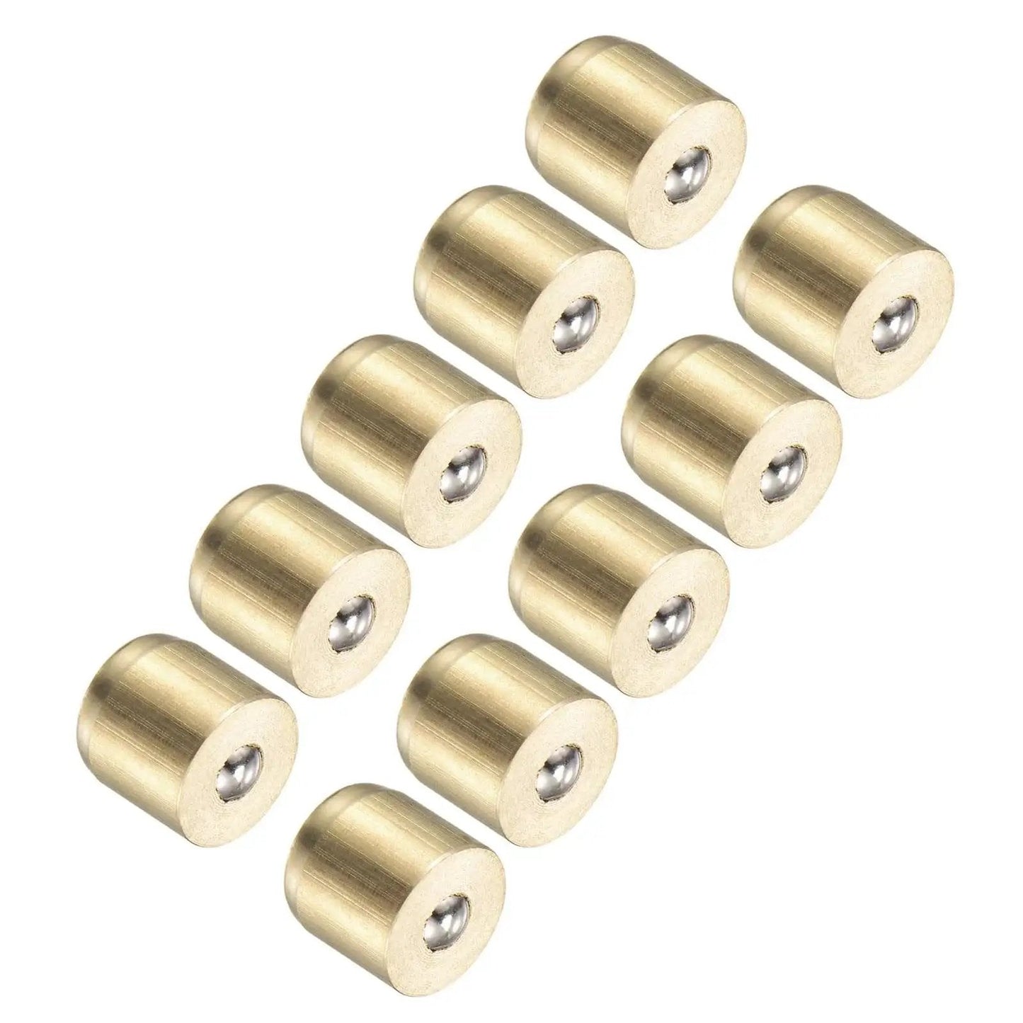 Set of 10 Brass Push Button Oil Cups With 8x8mm Male Thread Brass Ball Oiler Nipple for Continuous Drip Lubrication