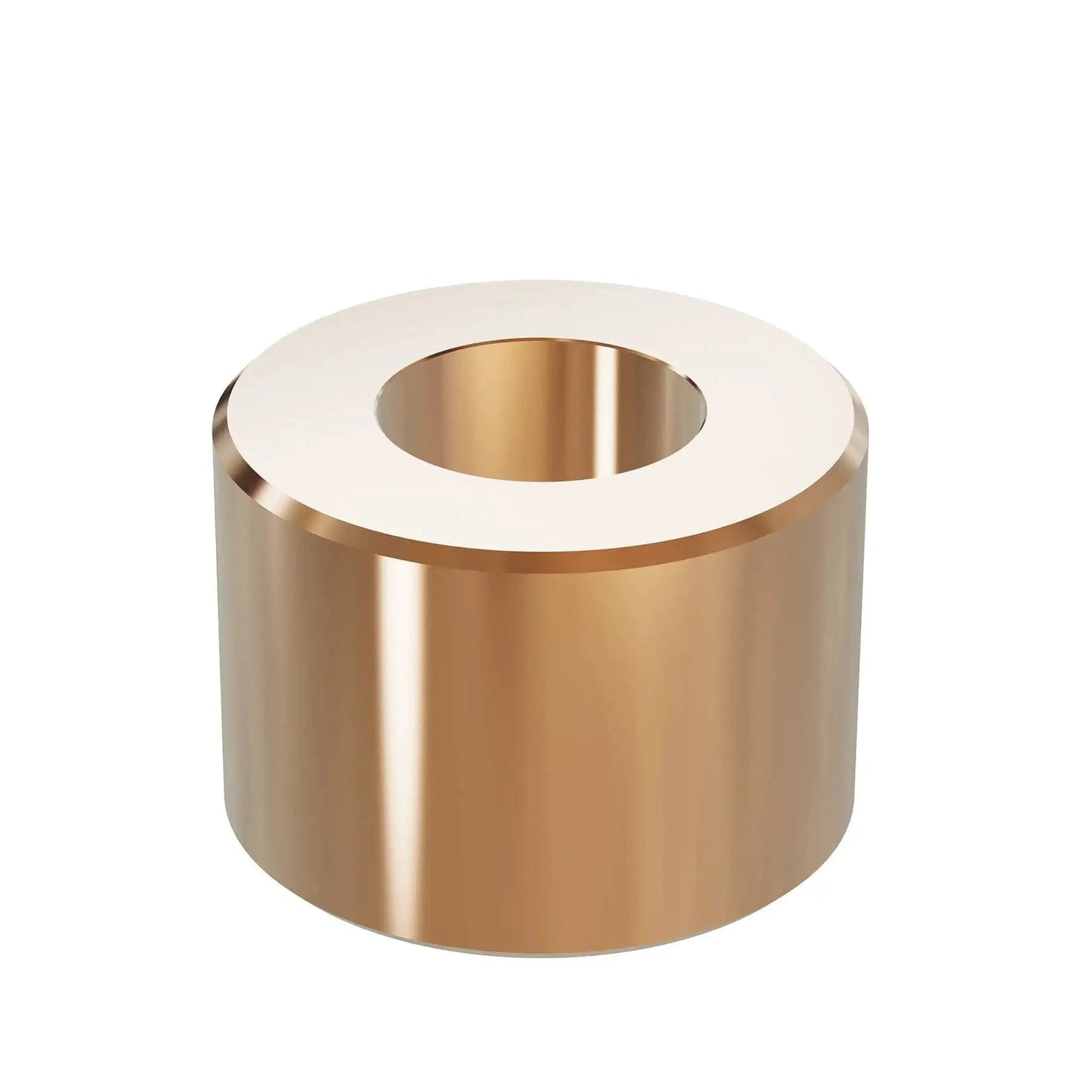 Industrial Sleeve Bearing 1/2 Inch Bore 1 Inch Outer Diameter 11/16 Inch Length Cast Brass Wrapped Oilless Bushing Copper Alloy