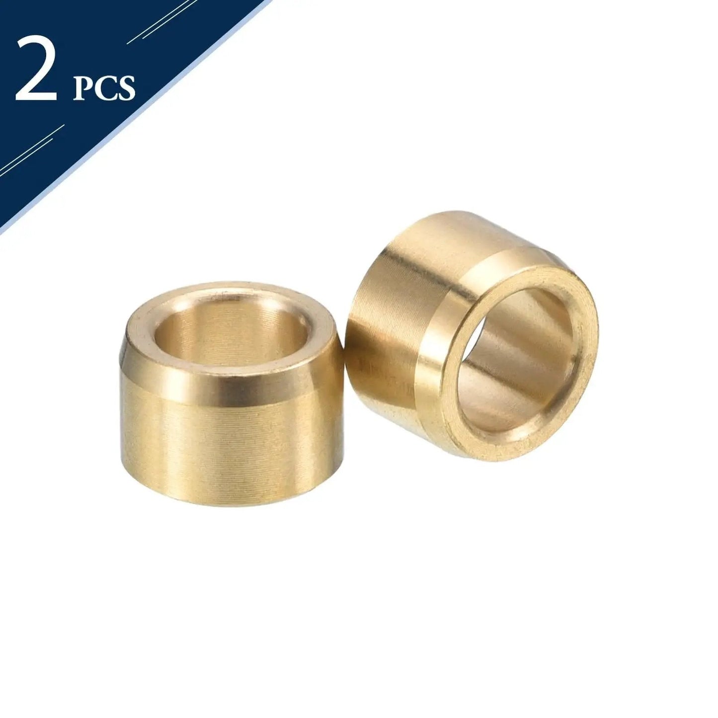 Cast Brass Sleeve Bearing One Quarter Inch Bore Three Eighths Inch Outer Diameter One Quarter Inch Length Self Lubricating 2 Pack